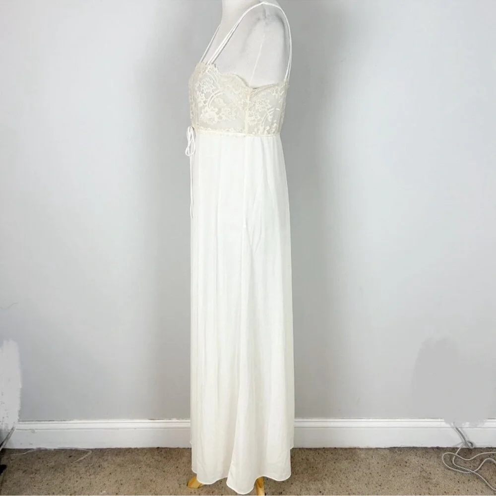 Vintage Eve Stillman Long Nightgown Lace Bodice - Picture 3 of 7